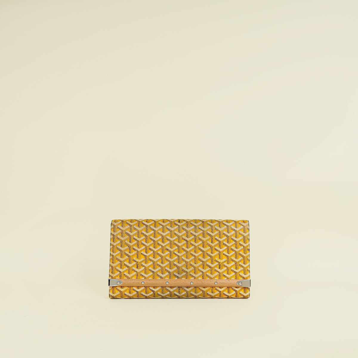 Goyard Yellow Goyardine Monte Carlo Clutch