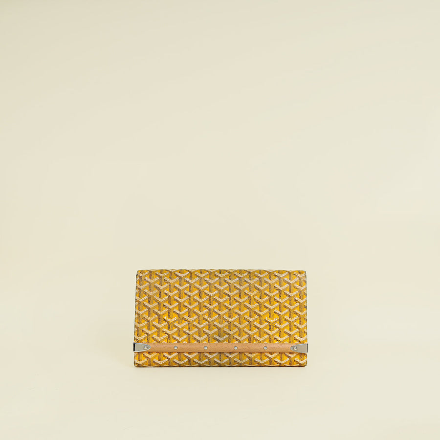 Goyard Yellow Goyardine Monte Carlo Clutch