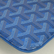 Goyard Blue Goyardine Sénat MM Pouch