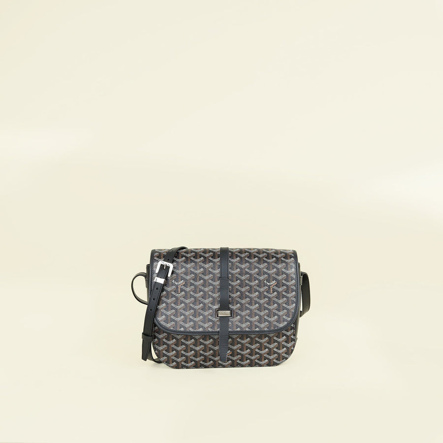 Goyard Black Goyardine Belvedere MM Bag