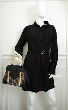 Goyard Black Goyardine Saigon PM Structure Bag