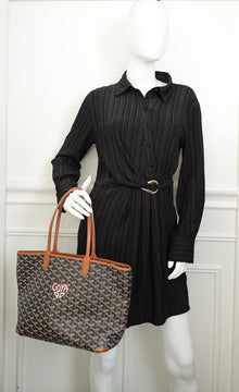 Goyard Bicolor Heart Print Artois Tote PM Bag