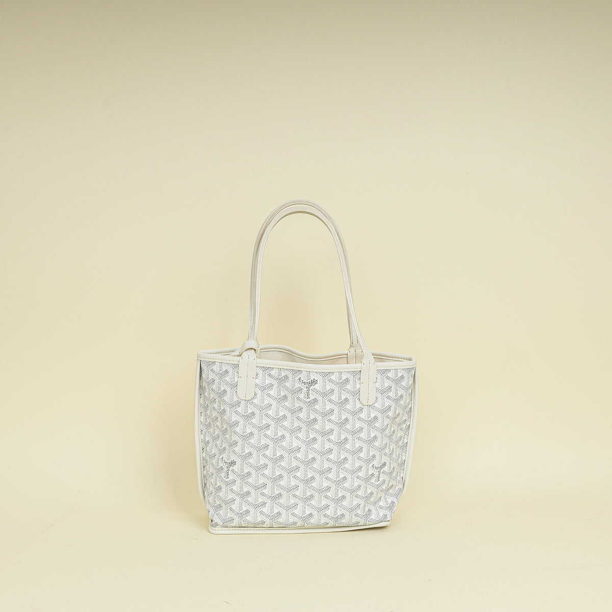 Goyard White Reversible Anjou Mini Bag