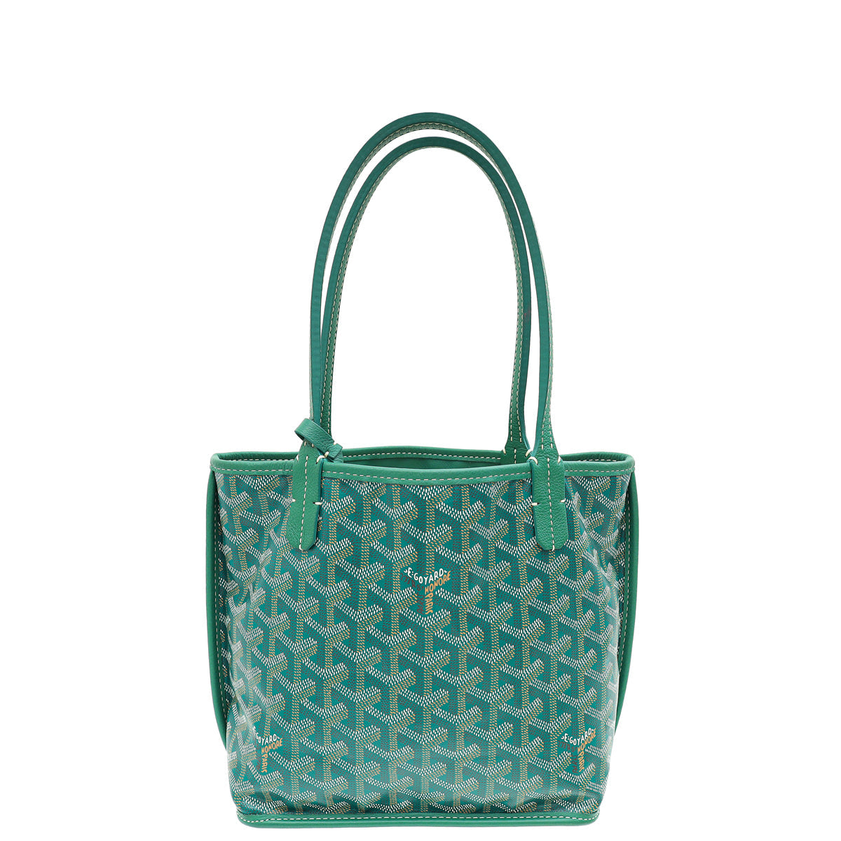 Goyard Green Goyardine Anjou Mini Reversible Bag