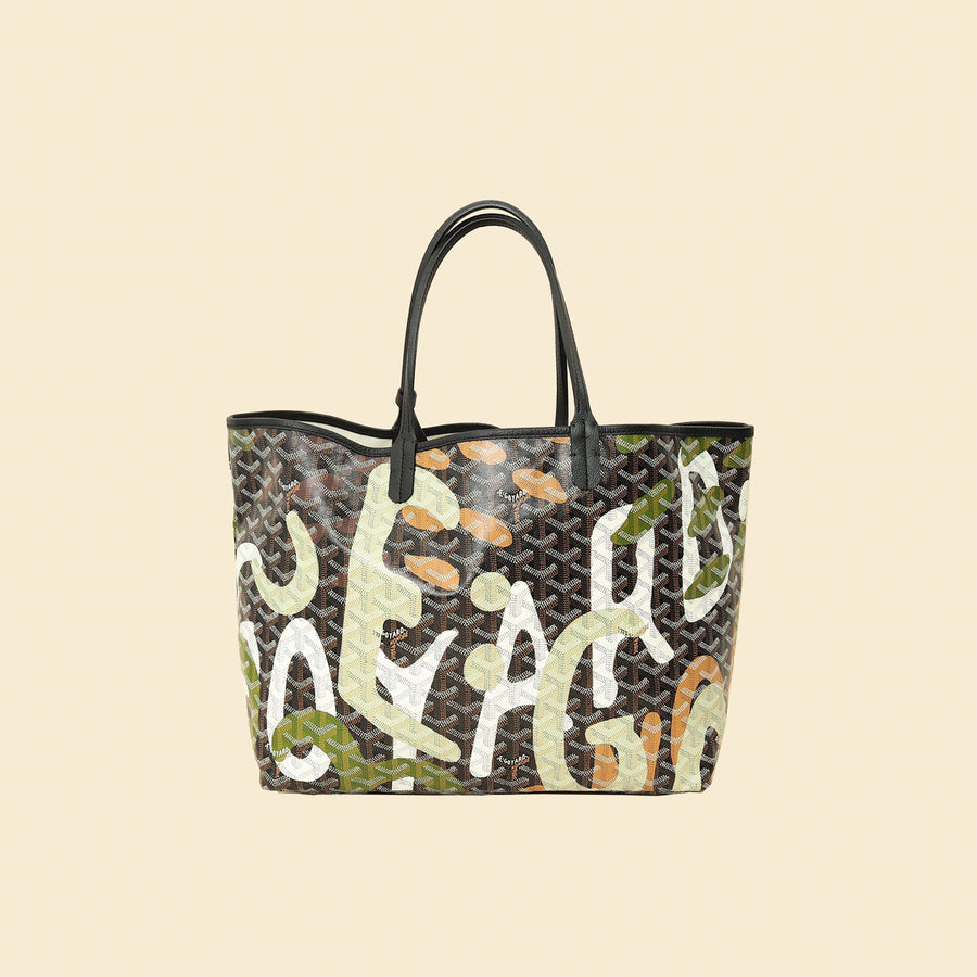 Goyard Black Multicolor Ltd. Ed. Lettres Camouflage Saint Louis PM Bag