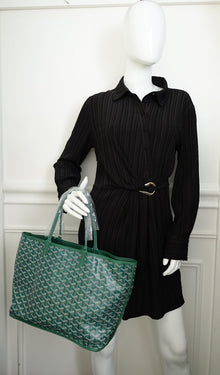 Goyard Green Goyardine Anjou Reversible PM Bag
