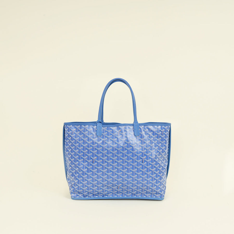 Goyard Blue Goyardine Anjou Reversible PM Bag