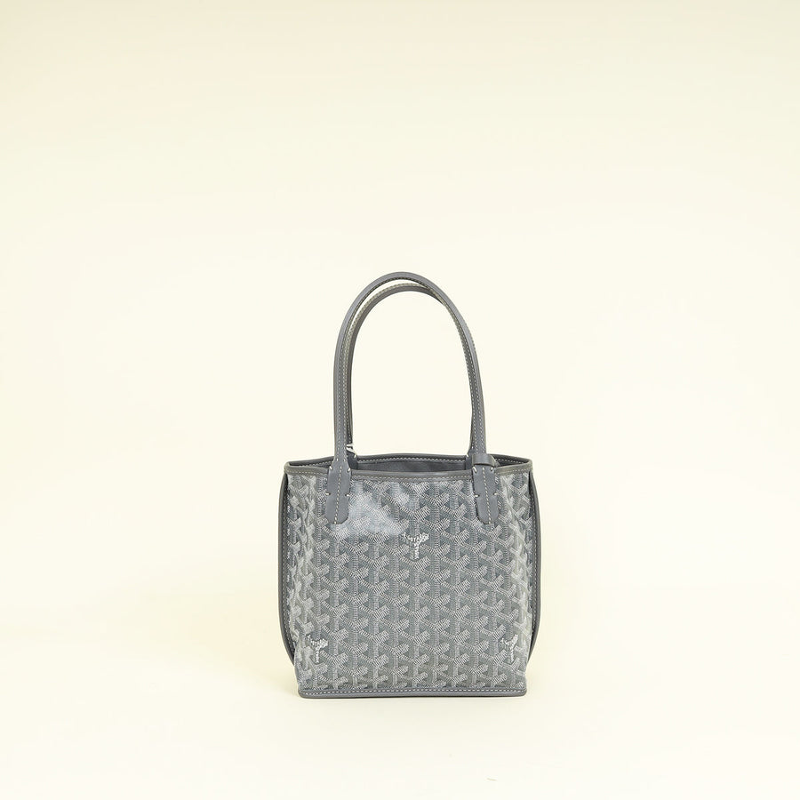 Goyard Grey Goyardine Mini Anjou Reversible Bag