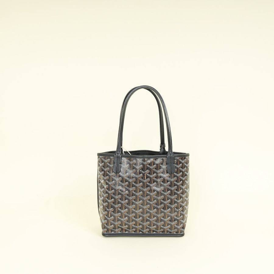 Goyard Black Goyardine Mini Anjou Reversible Bag