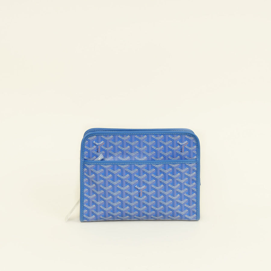 Goyard Blue Goyardine Jouvence MM Pouch