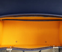 Goyard Navy Blue Goyardine Saigon Structure Mini Bag