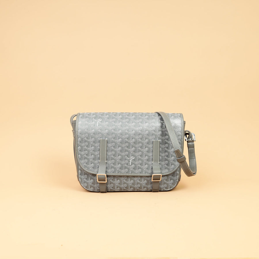 Goyard Gray Goyardine Belvedere MM Bag