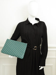 Goyard Green Goyardine Senat MM Pouch