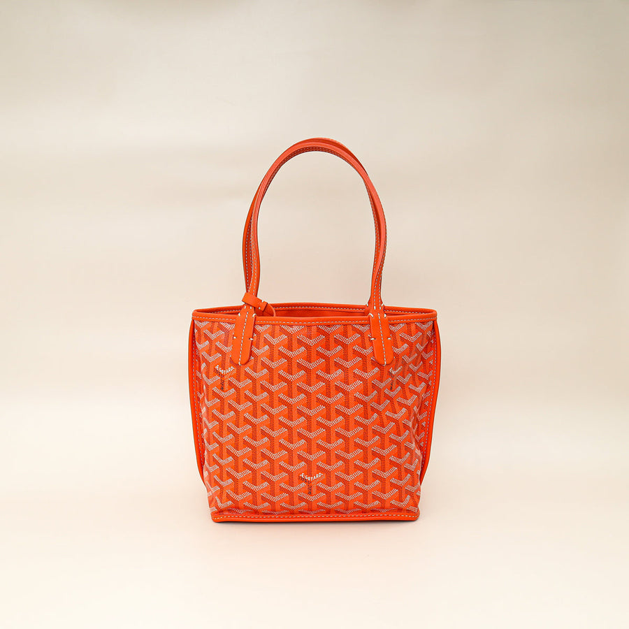 Goyard Orange Goyardine Mini Anjou Reversible Bag