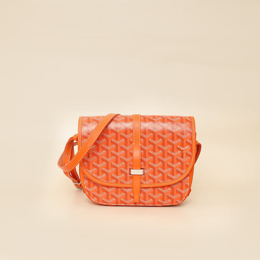 Goyard Orange Goyardine Belvedere PM  Messenger Bag