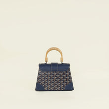 Goyard Navy Blue Goyardine Saigon Structure Mini Bag