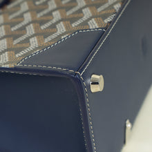 Goyard Navy Blue Goyardine Saigon Structure Mini Bag