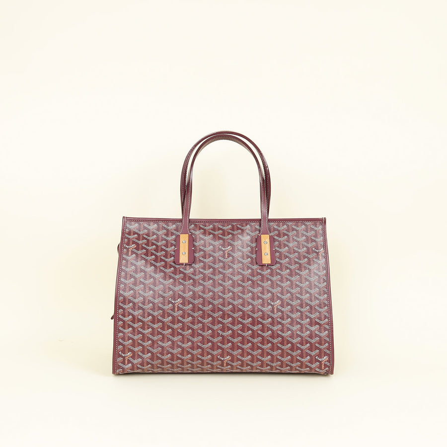 Goyard Burgundy Goyardine Marquises Tote Bag