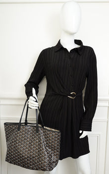 Goyard Black Goyardine Saint Louis PM Bag