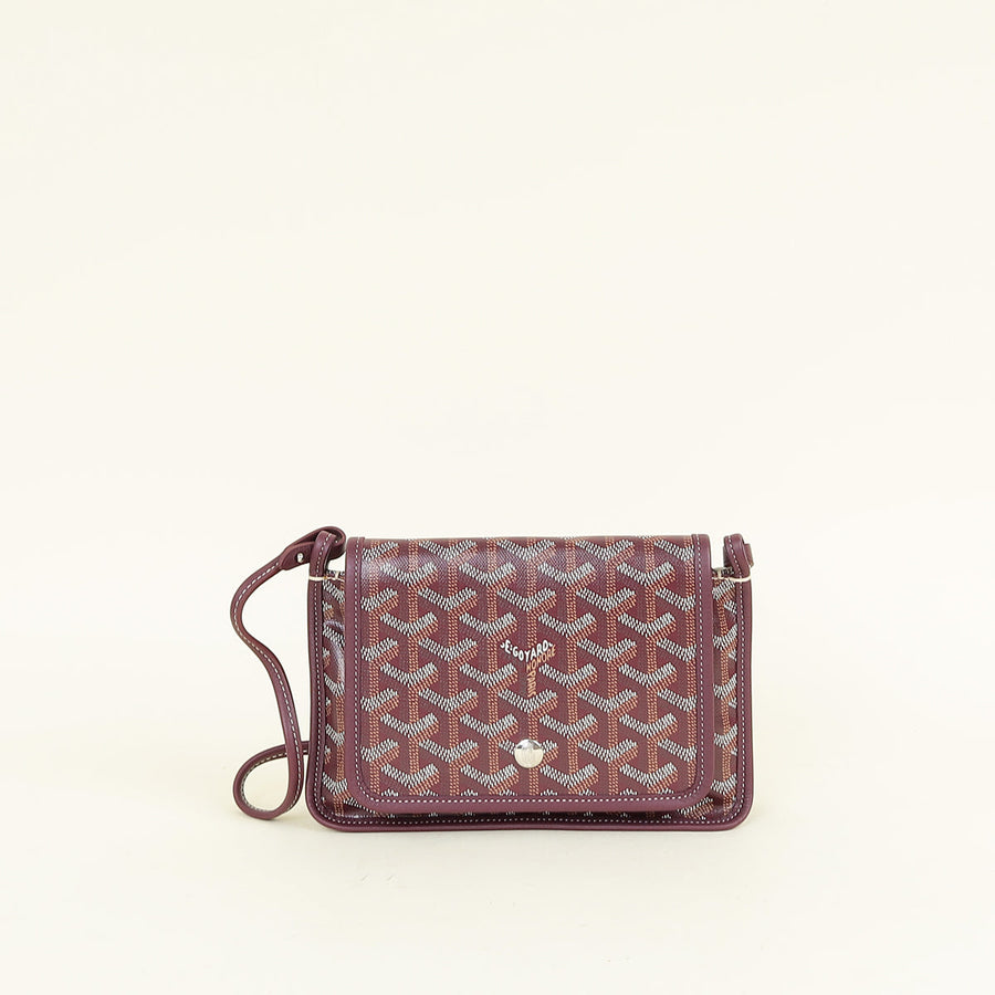 Goyard Burgundy Goyardine Plumet Pouch-Wallet