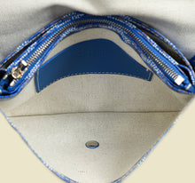 Goyard Blue Goyardine Plumet Pouch-Wallet