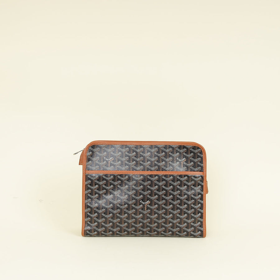 Goyard Brown Goyardine Jouvence GM Pouch