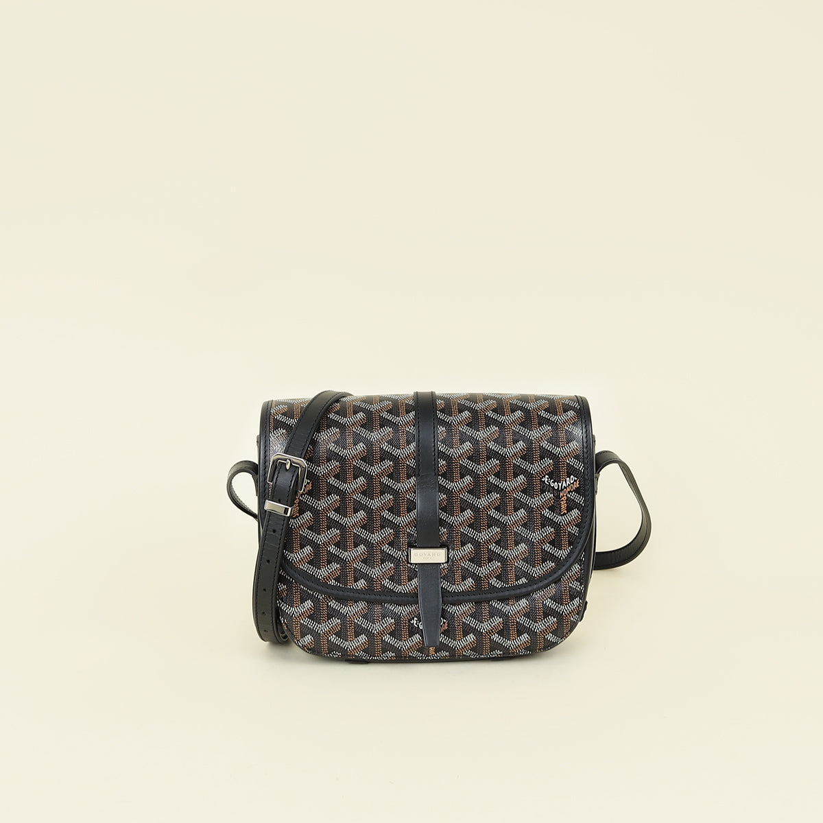 Goyard Black Goyardine Belvedere PM Messenger Bag