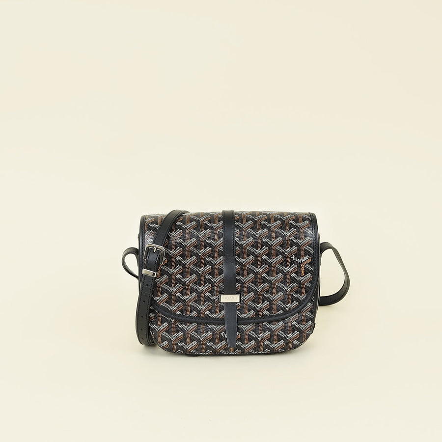 Goyard Black Goyardine Belvedere PM Messenger Bag