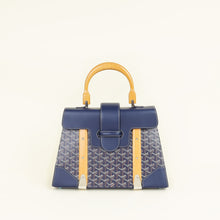 Goyard Navy Blue Goyardine Saigon Structure GM Bag