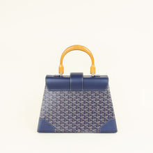 Goyard Navy Blue Goyardine Saigon Structure GM Bag