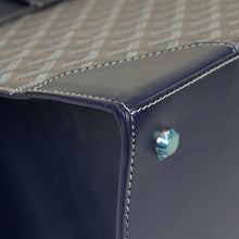 Goyard Navy Blue Goyardine Saigon Structure GM Bag