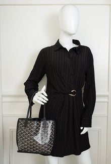 Goyard Black Goyardine Mini Anjou Reversible Bag