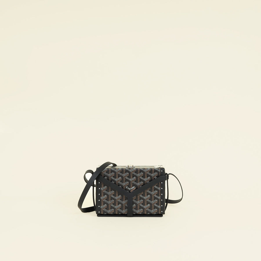 Goyard Black Goyardine Minaudiere Trunk Bag