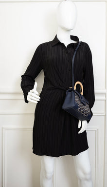 Goyard Navy Blue Goyardine Saigon Mini Souple Bag