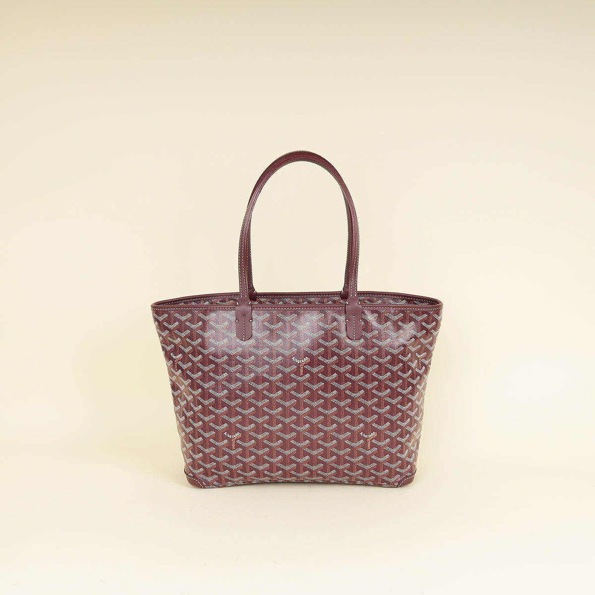 Goyard Burgundy Goyardine Artois PM Bag