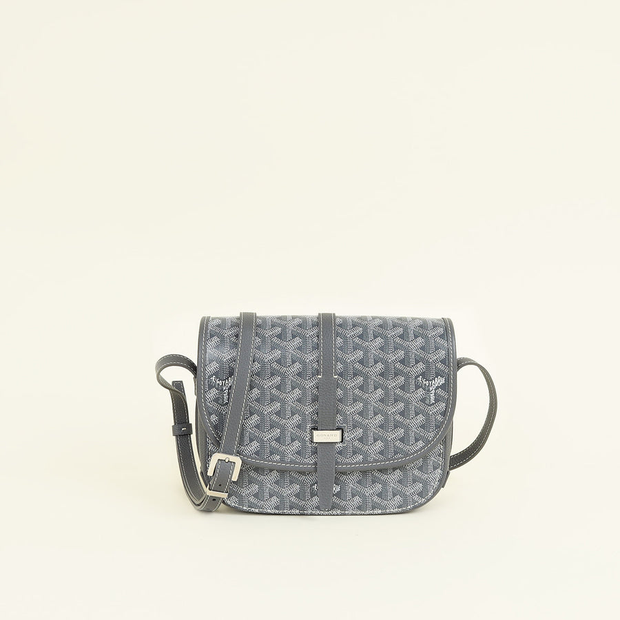 Goyard Grey Goyardine Belvedere PM Messenger Bag
