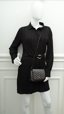 Goyard Black Goyardine Plumet Pocket Wallet Clutch