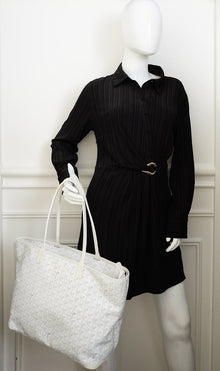 Goyard White Goyardine Artois MM Bag