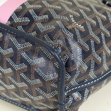 Goyard Navy Reversible w/"Hulot the Dog & Butterfly" Print Mini Anjou Bag