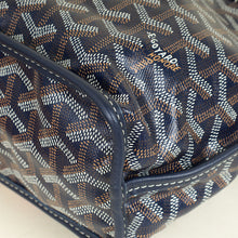 Goyard Navy Reversible w/"Hulot the Dog & Butterfly" Print Mini Anjou Bag