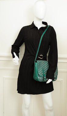 Goyard Green Goyardine Belvedere MM Bag