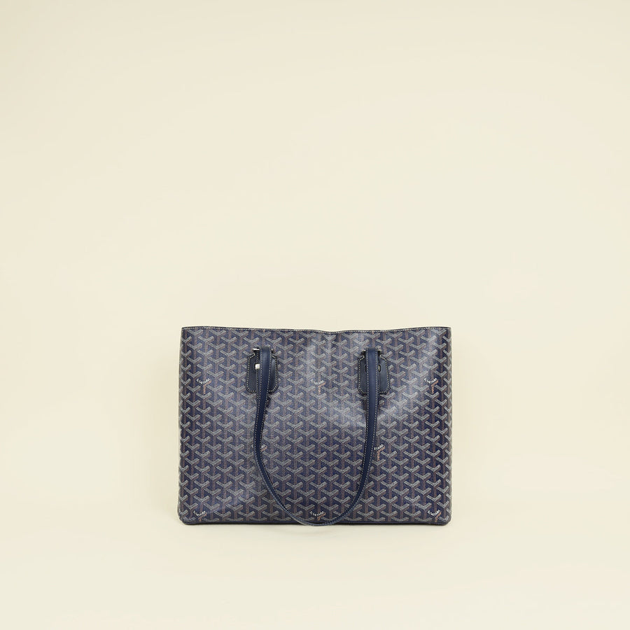 Goyard Navy Blue Goyardine Okinawa GM Bag