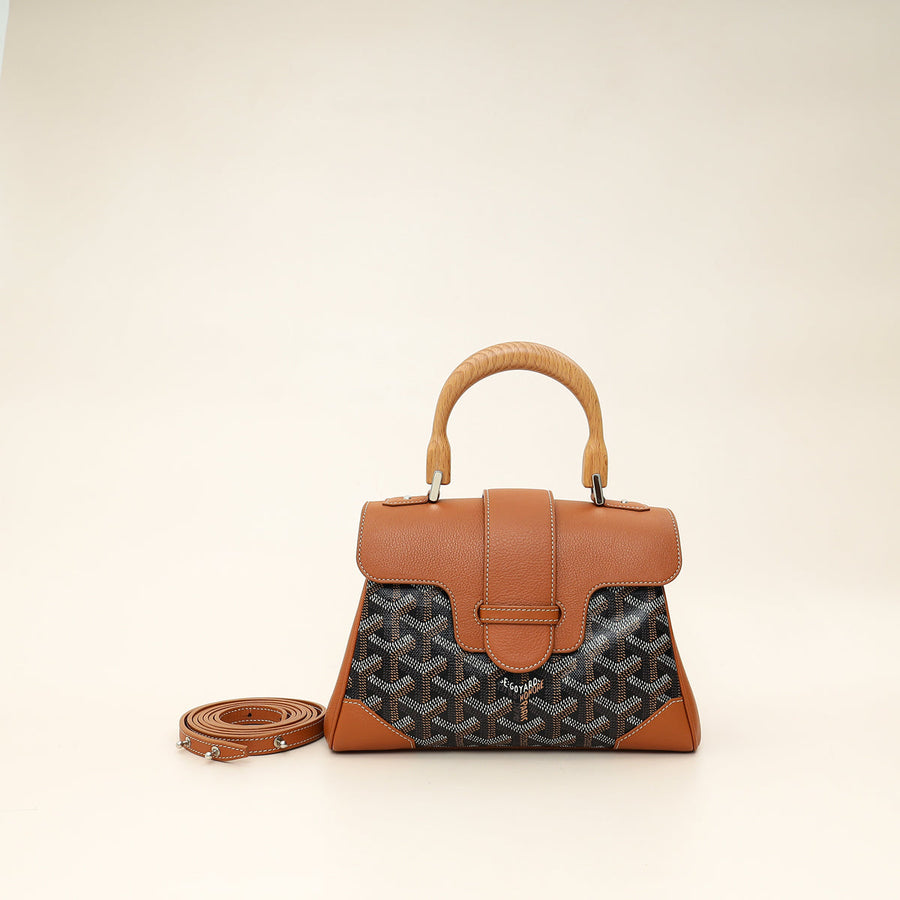 Goyard Bicolor Goyardine Saigon Mini Souple Bag