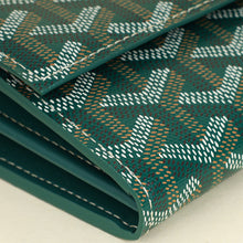 Goyard Green Goyardine Continental Wallet W/ Strap
