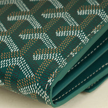 Goyard Green Goyardine Continental Wallet W/ Strap