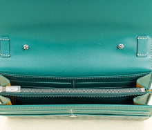Goyard Green Goyardine Continental Wallet W/ Strap