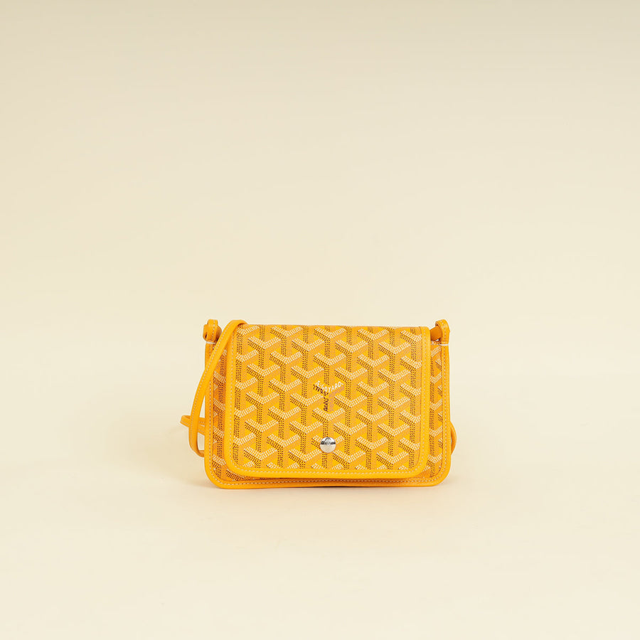 Goyard Yellow Goyardine Plumet Wallet Clutch Bag