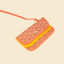 Goyardine Coral Ltd. Ed. Reversible Embroidered Seahorse Anjou PM Bag