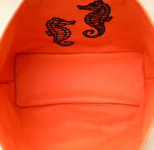 Goyardine Coral Ltd. Ed. Reversible Embroidered Seahorse Anjou PM Bag