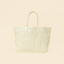 Goyardine Sand Ltd. Ed. Reversible Embroidered Seahorse Anjou PM Bag